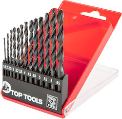 Top Tools Set of 13 Diamond Drills HSS with Cylindrical Shank for Metal
