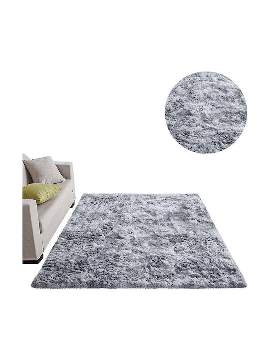 Strado Carpets Rug Rectangular Shaggy Ombresilver (light Grey)