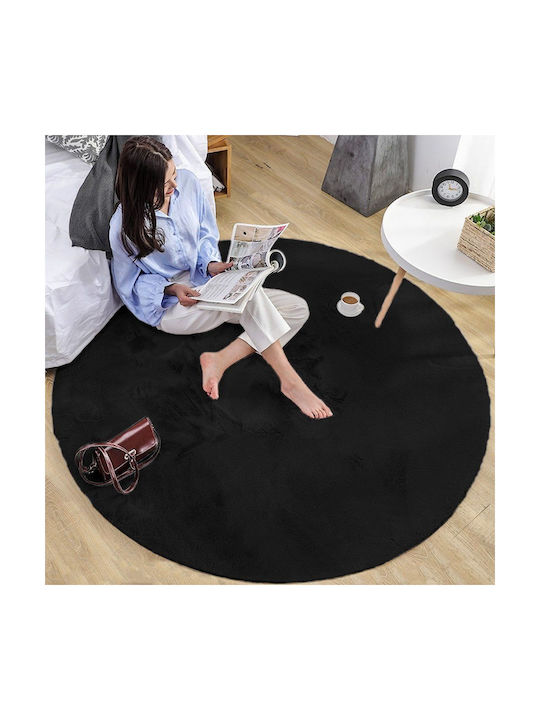 Strado Carpets Covor Rotund Negru