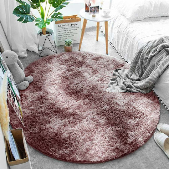 Strado Carpets Χαλί Στρογγυλό Shaggy Ombrepurple (pink) Φ120cm