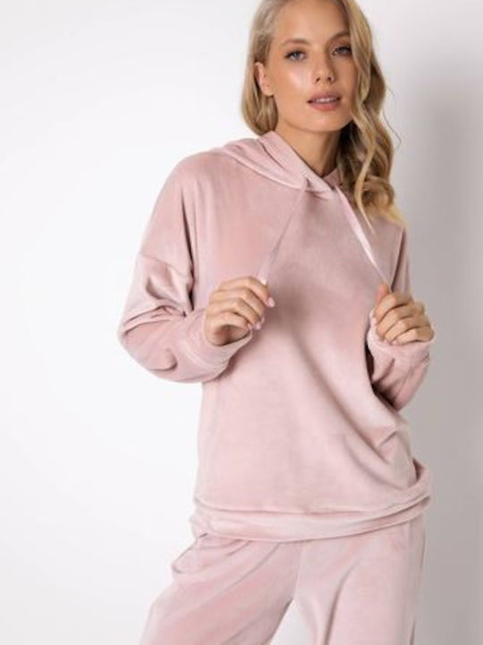 Aruelle De iarnă Set Pijamale pentru Femei Catifea Pink