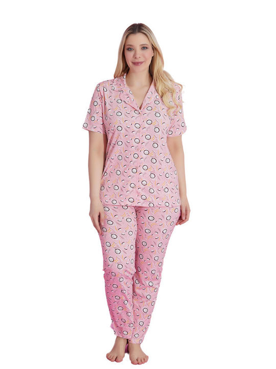 PijaMood De vară Set Pijamale pentru Femei Rose