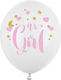Σετ 6 Μπαλόνια Baby Shower Latex Λευκά 30εκ.