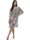 Damen Sommerkleid Galaxy Orange-Weiß 662-24