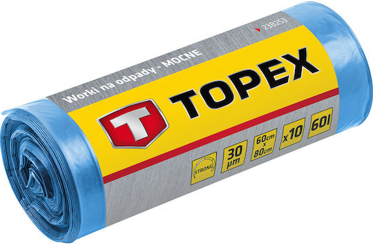 Topex Trash Bags for the Garden Capacity 240lt 120x150cm 10pcs Blue
