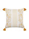 Beliani Sofa Cushion from 100% Cotton Yellow 45x45cm