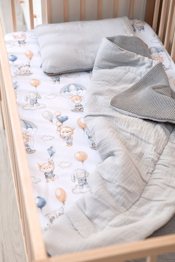 Sensillo Baby Sheet Crib Cotton 60x120cm