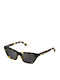 Furla Women's Sunglasses with Brown Tartaruga Plastic Frame and Gray Lens