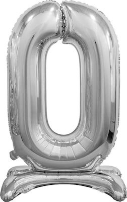 Ballon Folie Jumbo Zahl Silber 74cm