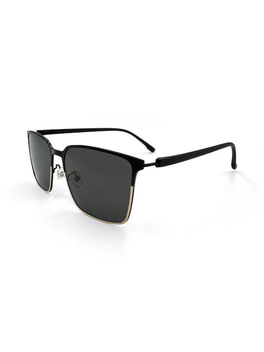 V-store Men's Sunglasses with Black Frame and Gray Polarized Lens POL2027-02