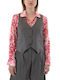 Black n Black Women's Vest with Buttons Black