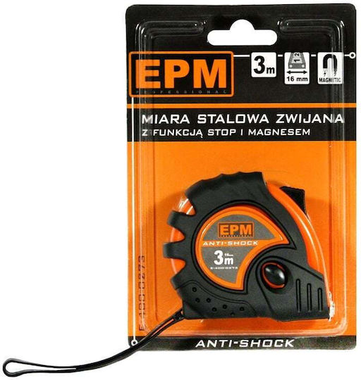 EPM Banda de măsurat cu magnet 16mm x 3m