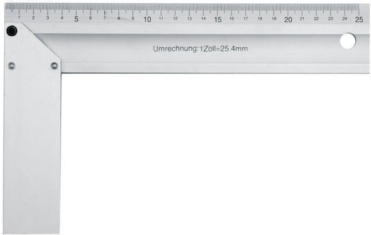 Vorel Regulă De Unghiuri Pentru Tâmplari Din Aluminiu Lungime 25cm