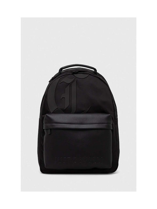 Just Cavalli Men's Backpack Color Black Large Applique 76qa4b11.zsa13