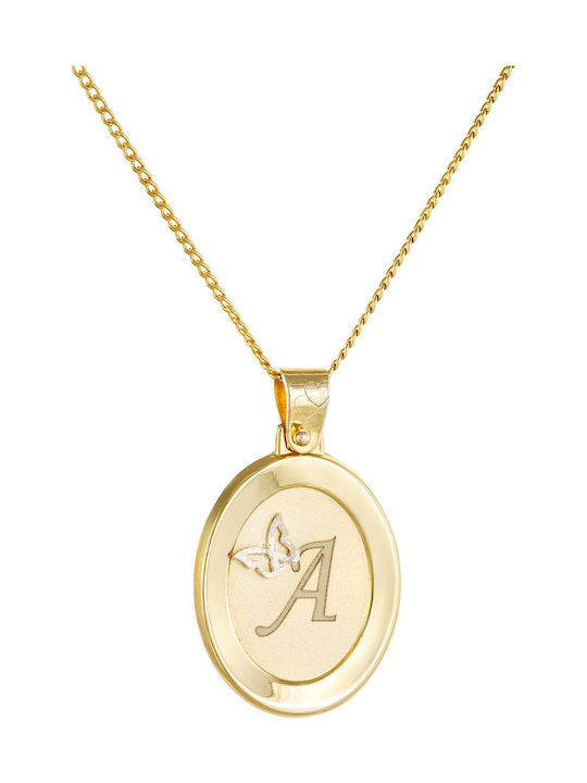 Dio Jewellery Lab Halskette aus Vergoldet Silber mit Buchstabenauswahl