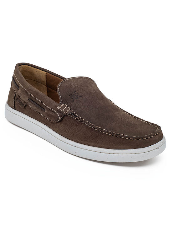 Rover Ανδρικά Boat Shoes σε Καφέ Χρώμα