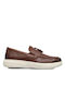 Versace Men's Leather Moccasins Tabac Brown