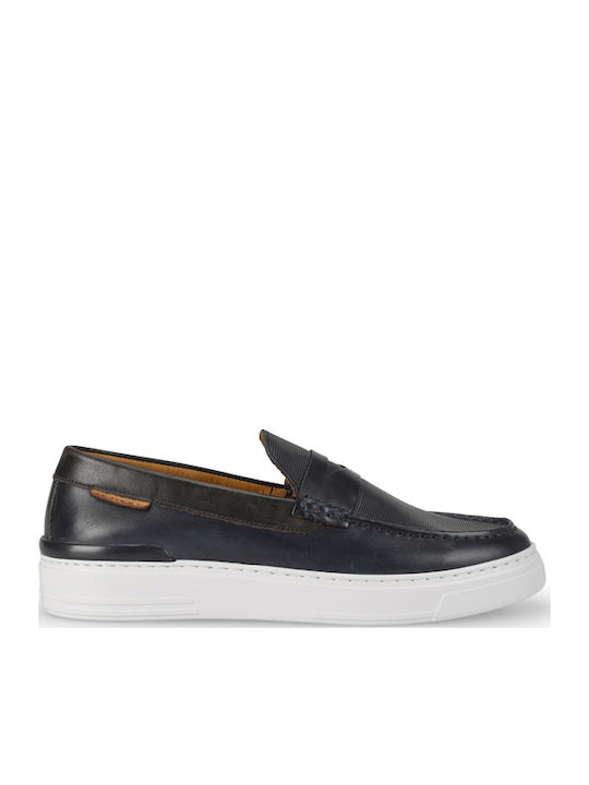 Carson Leder Herren Mokassins in Schwarz Farbe