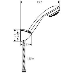 Hansgrohe Crometta 85 Τηλέφωνο Ντουζ με Σπιράλ