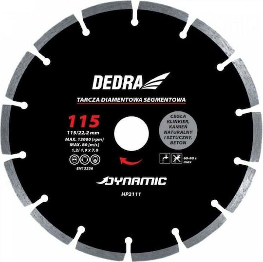 Dedra Cutting Disc Construction Materials Hole Diameter 150mm 1pcs