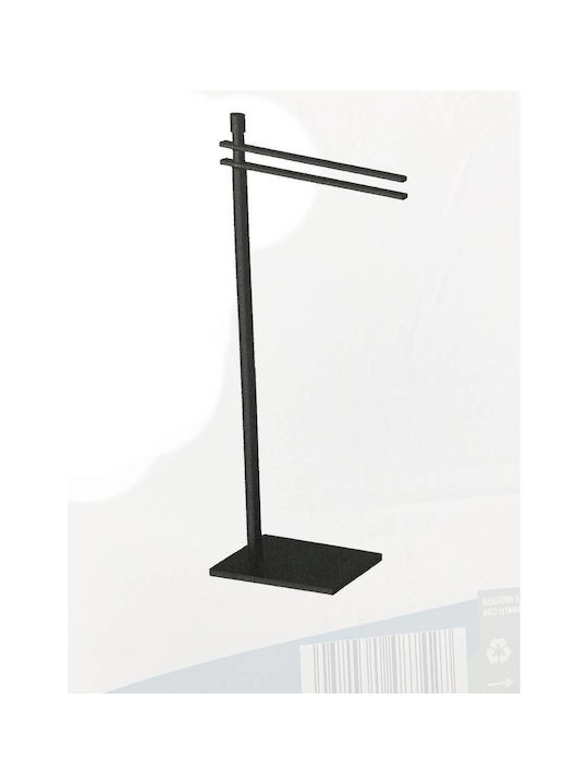 Progetto Double Floor Standing Bathroom Freestanding Coat Rack ​80x80cm Black