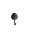 Aria Trade Single Wall-Mounted Bathroom Hook Black