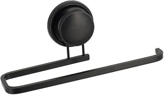 Single Wall-Mounted Bathroom Rail Black