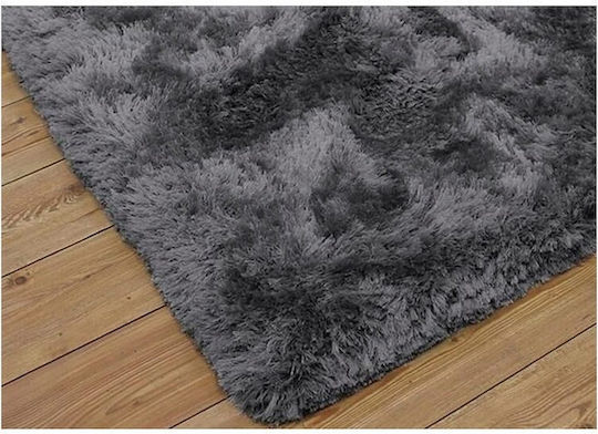Strado Greynight Covor Antiderapant Dreptunghiular Pufos Gri 160x230cm