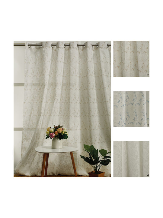 Whitegg Perdea Cu Capse K0156 Albă 270x280cm