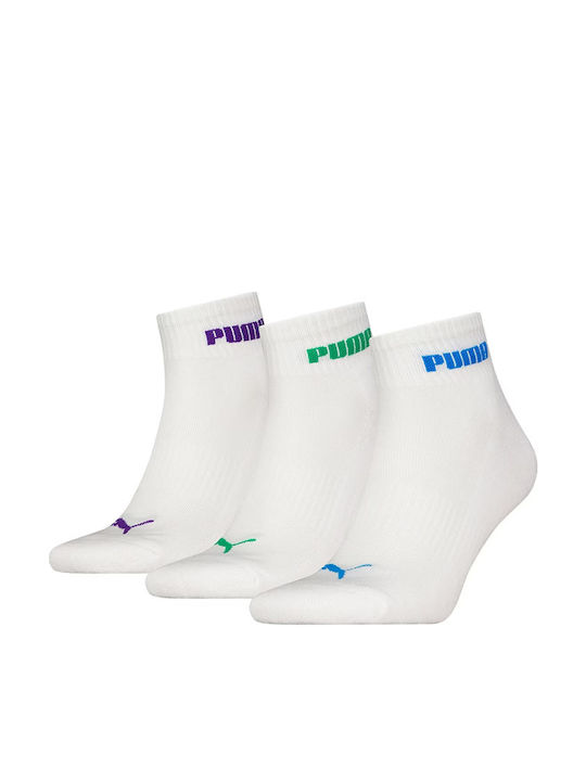 PUMA Running Κάλτσες Λευκές 3 Ζεύγη