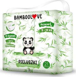 Bamboolove Scutece cu bandă adezivă pentru 9-14 kgkg 21buc