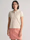 Gant Women's Polo Blouse Short Sleeve Ecru