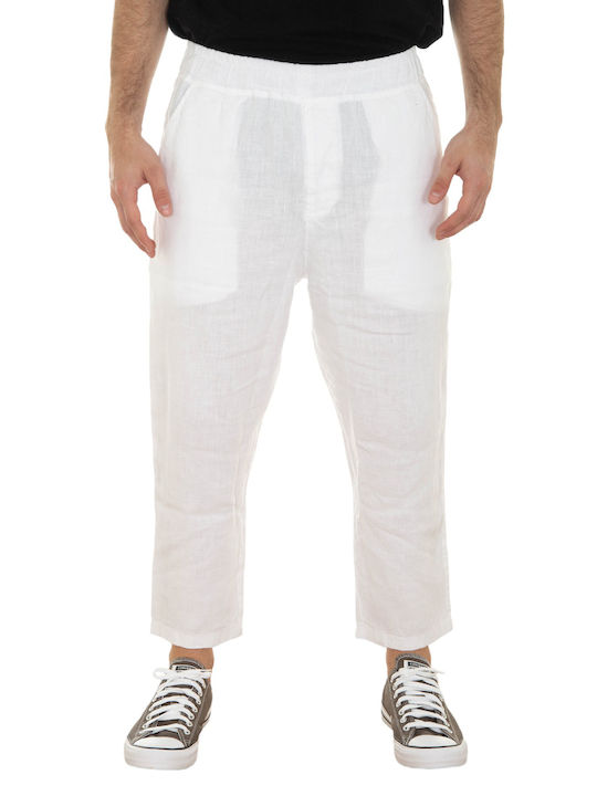 Rose & Cigar Pantaloni pentru bărbați White