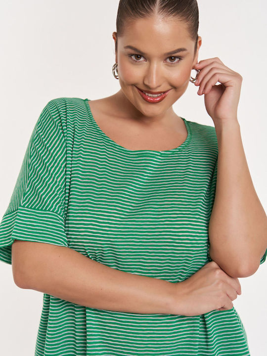 Jucita Women's Blouse Striped Green