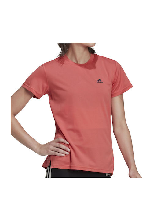 Adidas Women's Athletic T-shirt Striped Pink
