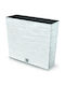 Prosperplast Furu Case Planter Plastic White 58x18x50cm.