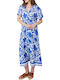 C'est Beau La Vie Maxi Shirt Dress Dress Blue