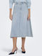 Only Denim High Waist Midi Skirt Light Blue