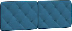 vidaXL Stoff-Kopfstütze für Betten Blau 142x48cm