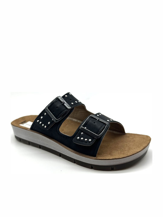 Women's Flat Sandals Anatomic in Black Color