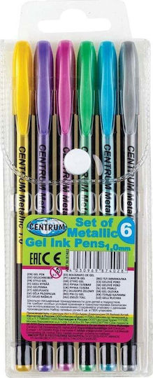 Комплект гелови химикалки Centrum Metallic 6 цвята 87402