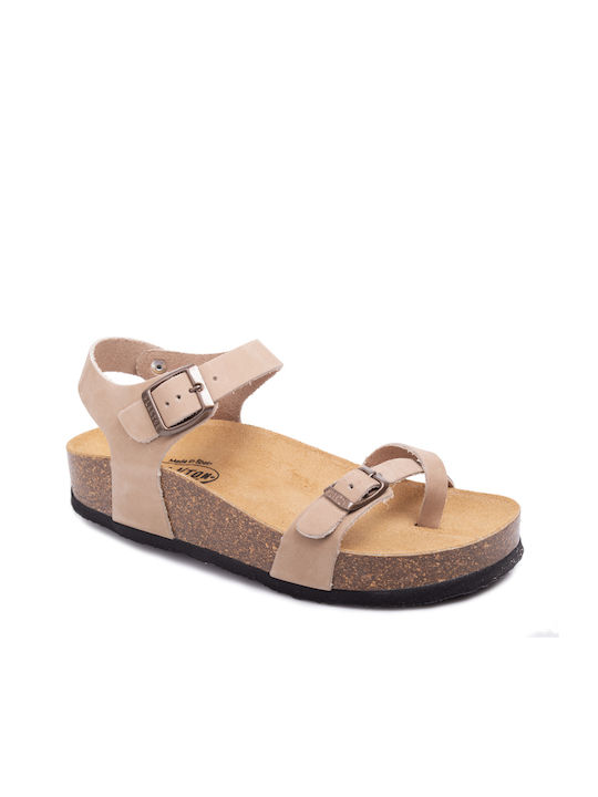 Plakton Women's Flat Sandals Anatomic in Brown ...