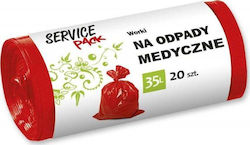 Stella Σακούλες Απορριμάτων Χωρητικότητας 35lt 20τμχ Κόκκινες
