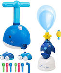 Set de jucărie pentru copii Zola Balena Zburătoare 2 în 1, umflător de baloane și lansator de baloane, Balenă iubitoare de pești