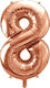 Foil Balloon Figure 8 86 Cm Rose Gold