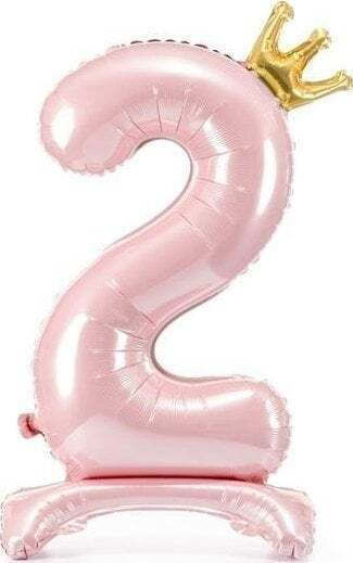 Partydeco Folienballon Stehend 2 84cm Hellrosa