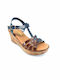 Boxer Anatomic Women's Leather Platform Shoes Blue