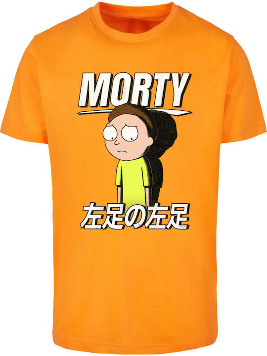 Merchcode Tricou Rick și Morty Portocaliu Bumbac