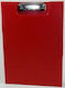 D.rect Clipboard with Clamp Conference for Paper A4 Red 1pcs