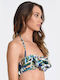 Molly Bracken Strapless Bikini with Ruffles with Detachable Straps Multicolour Floral